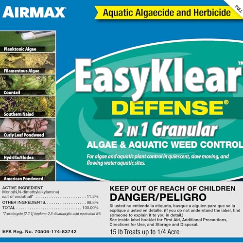 Broad Spectrum Aquatic Herbicide & Algaecide Granular Treatment Like Hydrothol for Pond & Lake Algae & Weed Control - 1