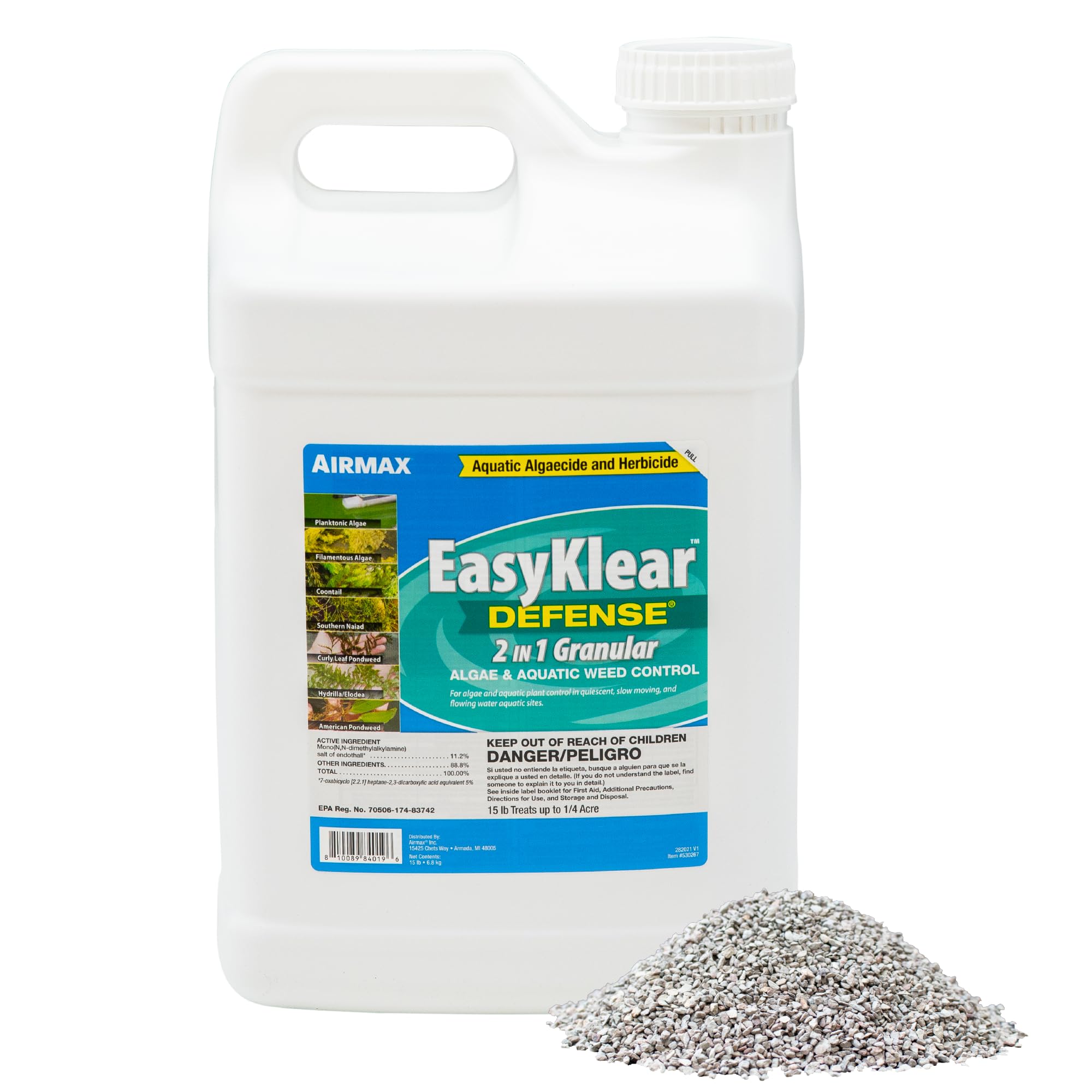 Broad Spectrum Aquatic Herbicide & Algaecide Granular Treatment Like Hydrothol for Pond & Lake Algae & Weed Control - 1
